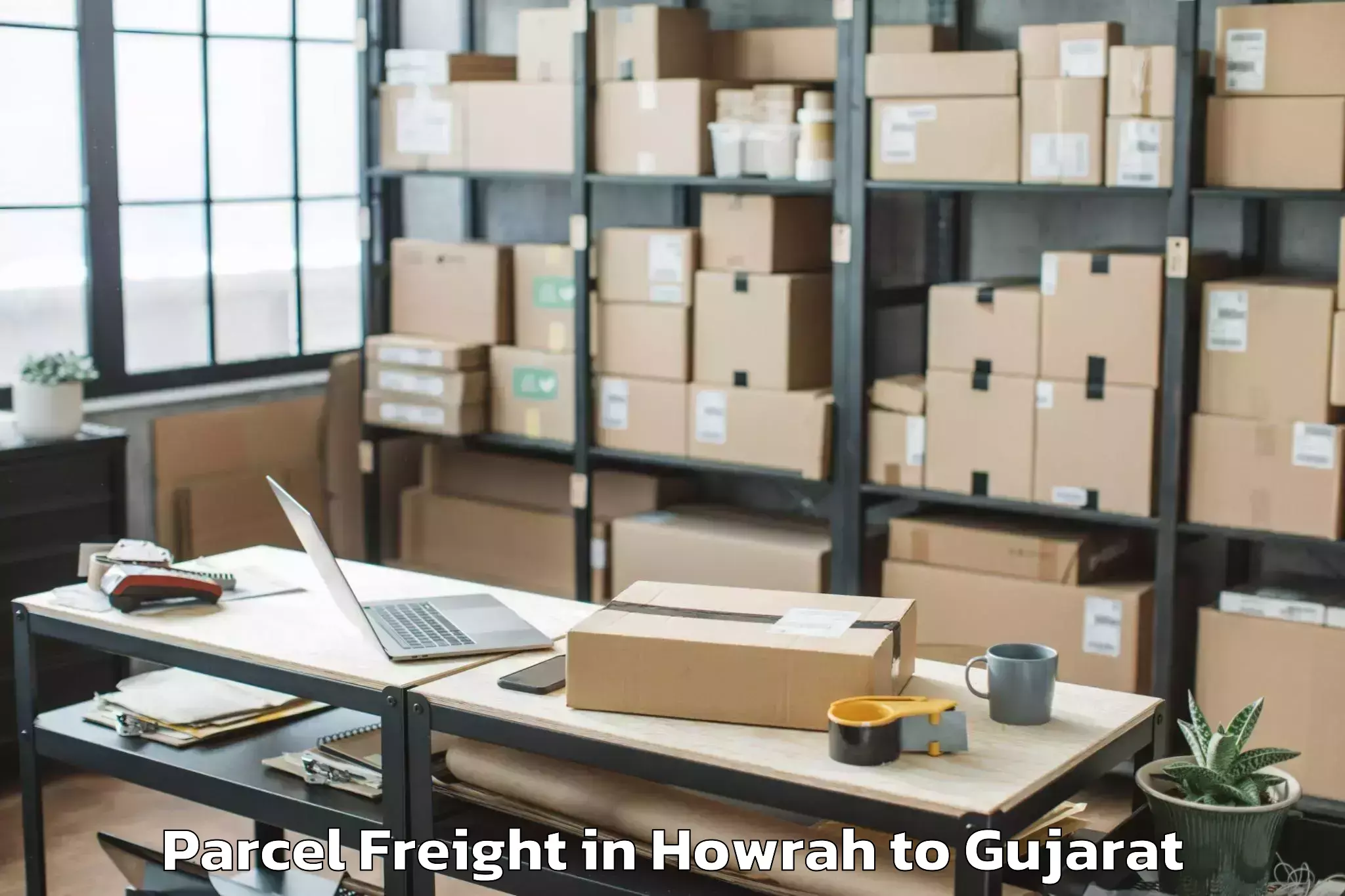 Efficient Howrah to Abhilashi University Surat Parcel Freight